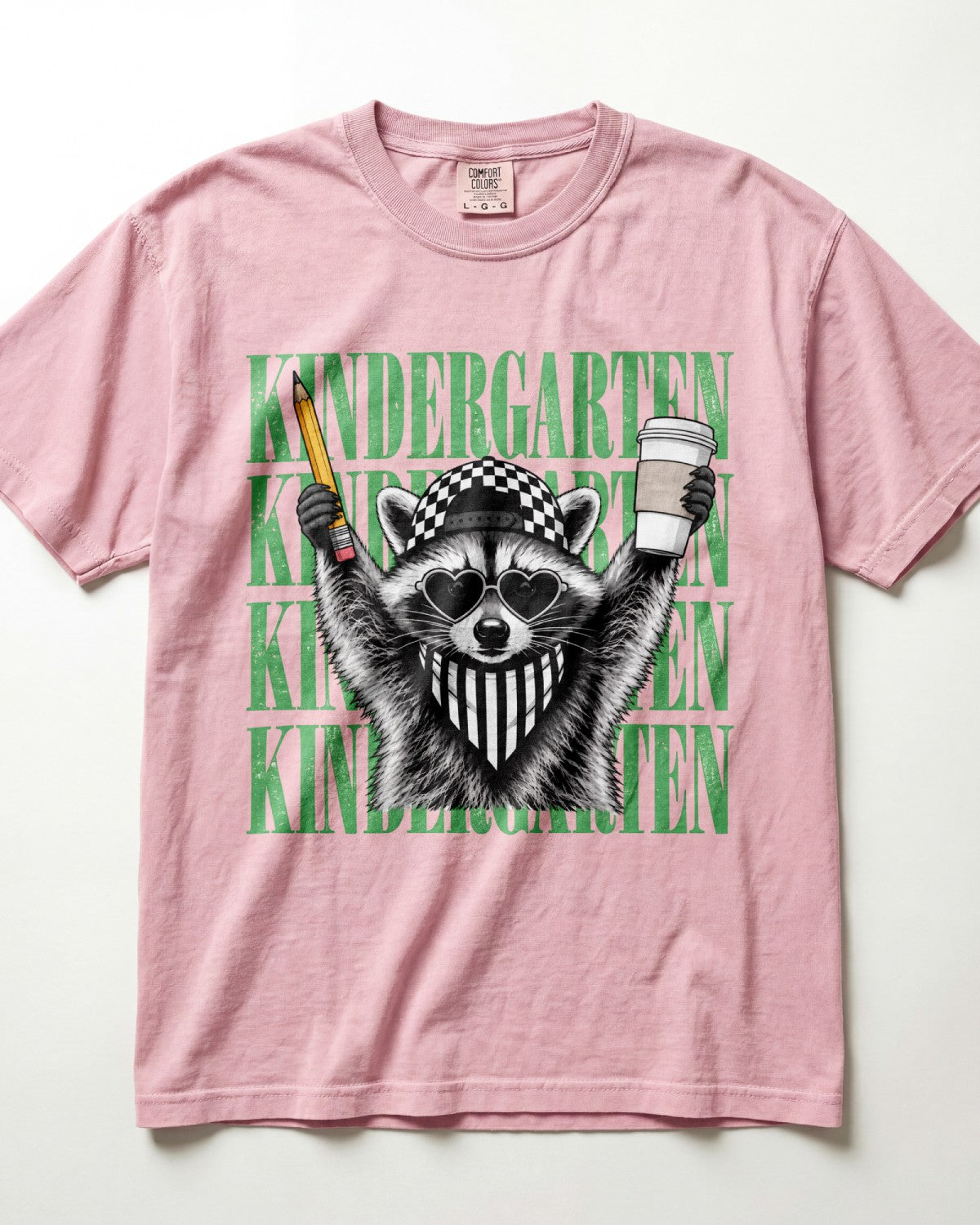 Retro Raccoon Kindergarten Teacher Shirt
