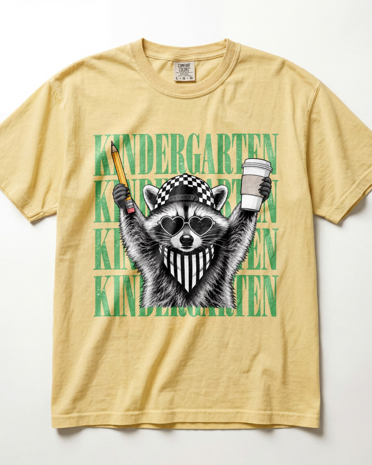Retro Raccoon Kindergarten Teacher Shirt