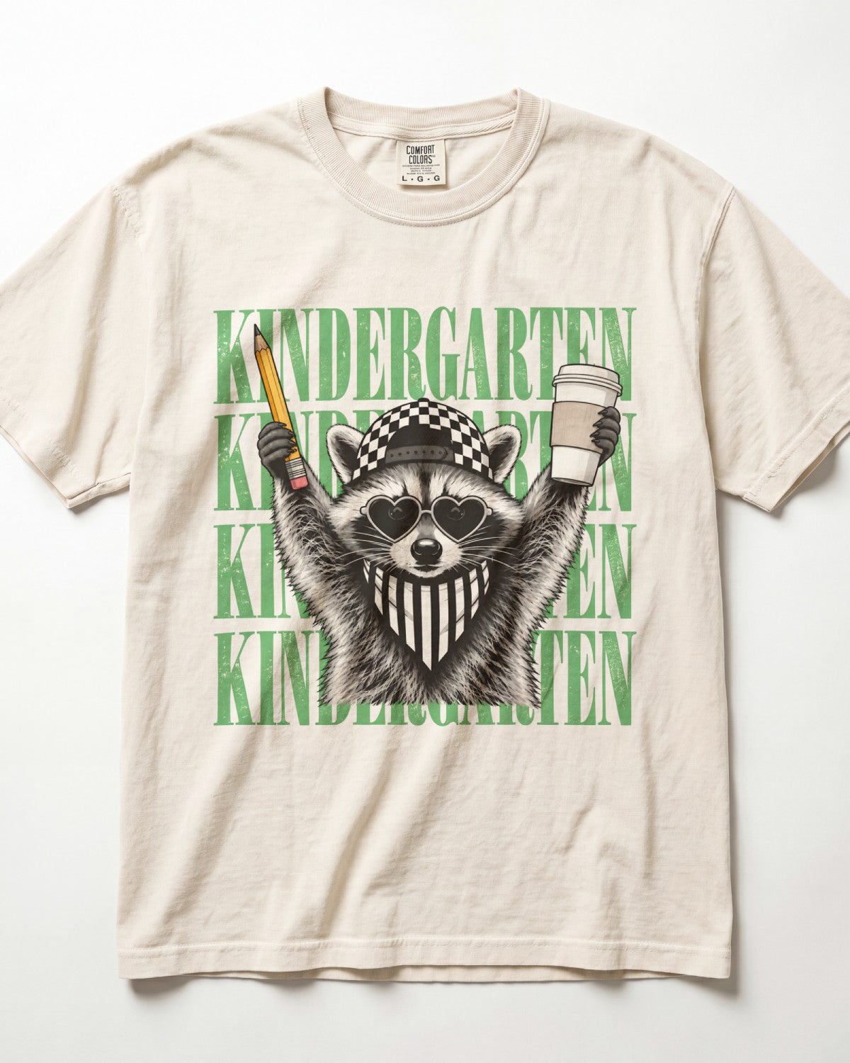Retro Raccoon Kindergarten Teacher Shirt