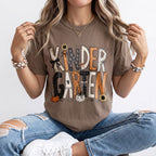 Neutral Sunflower Kindergarten Teacher Shirt