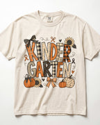Plaid Sunflower Kindergarten Teacher Shirt