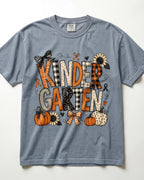Plaid Sunflower Kindergarten Teacher Shirt