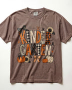Plaid Sunflower Kindergarten Teacher Shirt