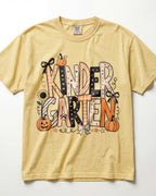 Peach Pumpkin Kindergarten Teacher Shirt
