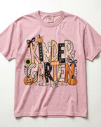 Peach Pumpkin Kindergarten Teacher Shirt