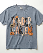 Peach Pumpkin Kindergarten Teacher Shirt
