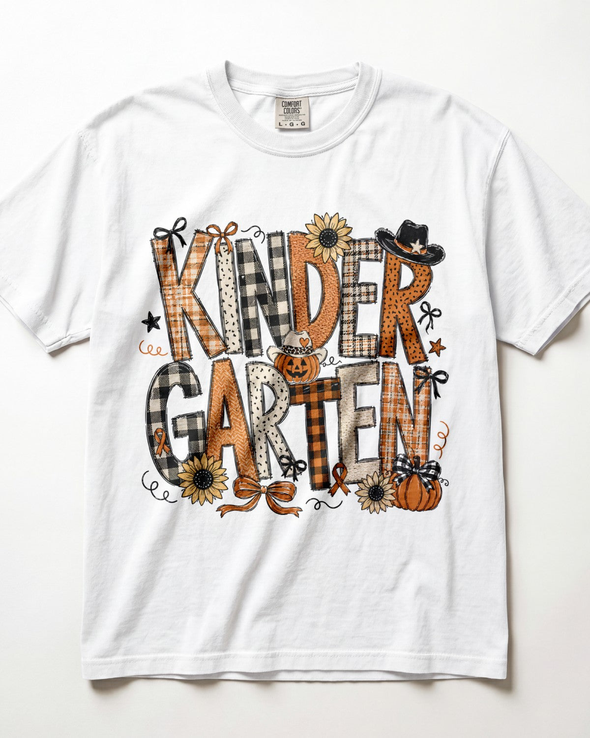 Cowboy Pumpkin Kindergarten Teacher Shirt