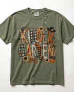 Cowboy Pumpkin Kindergarten Teacher Shirt