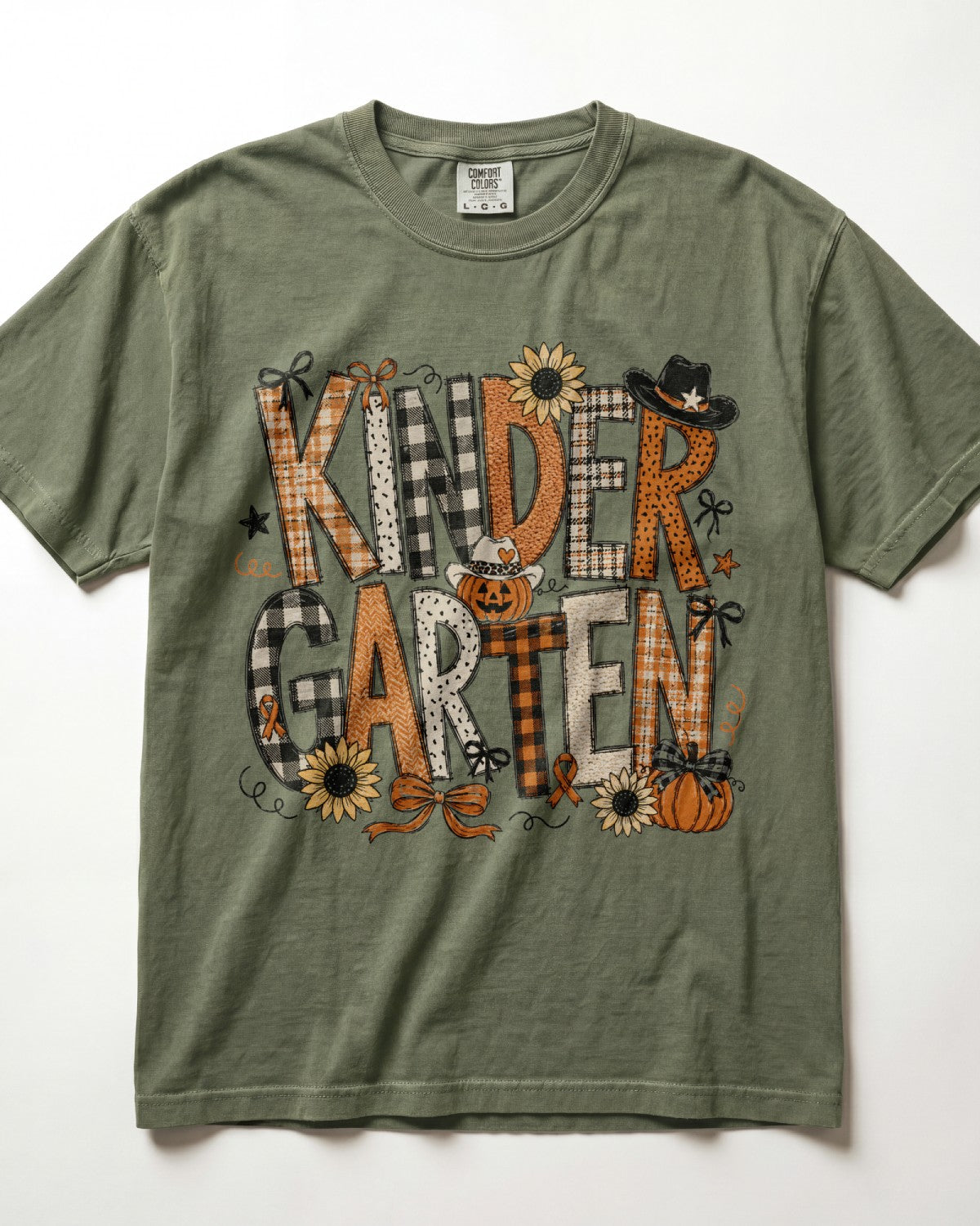 Cowboy Pumpkin Kindergarten Teacher Shirt