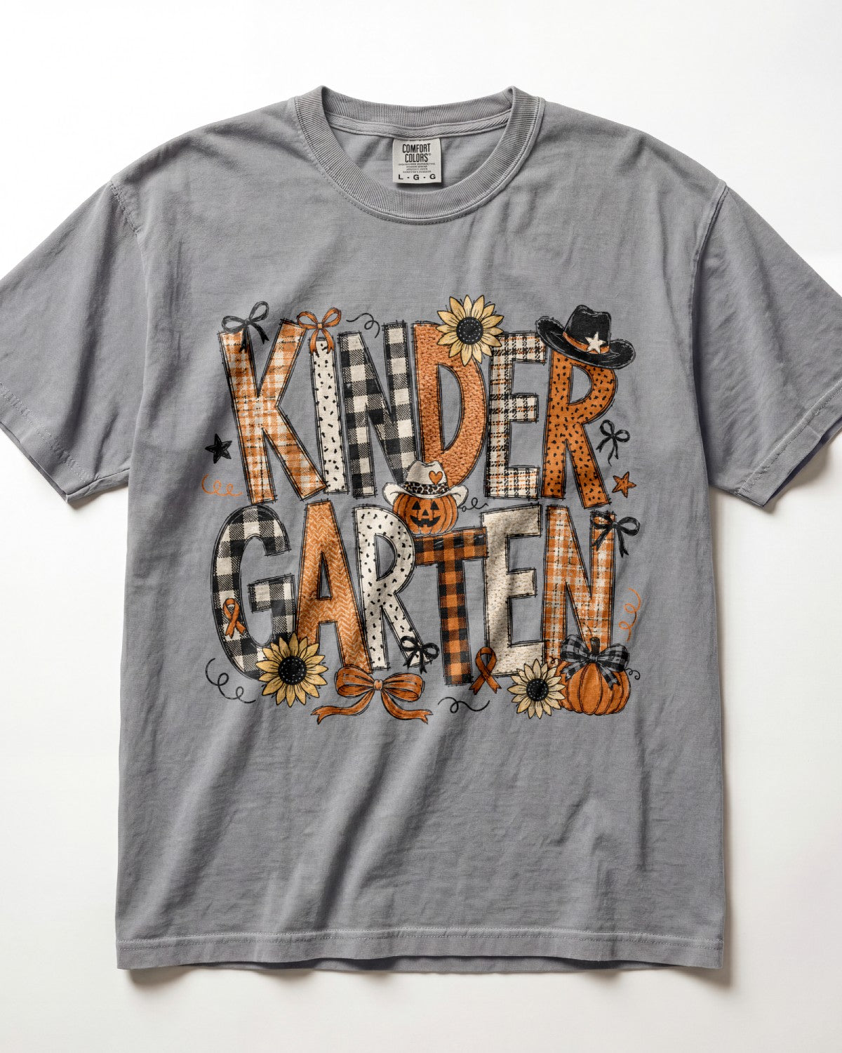 Cowboy Pumpkin Kindergarten Teacher Shirt