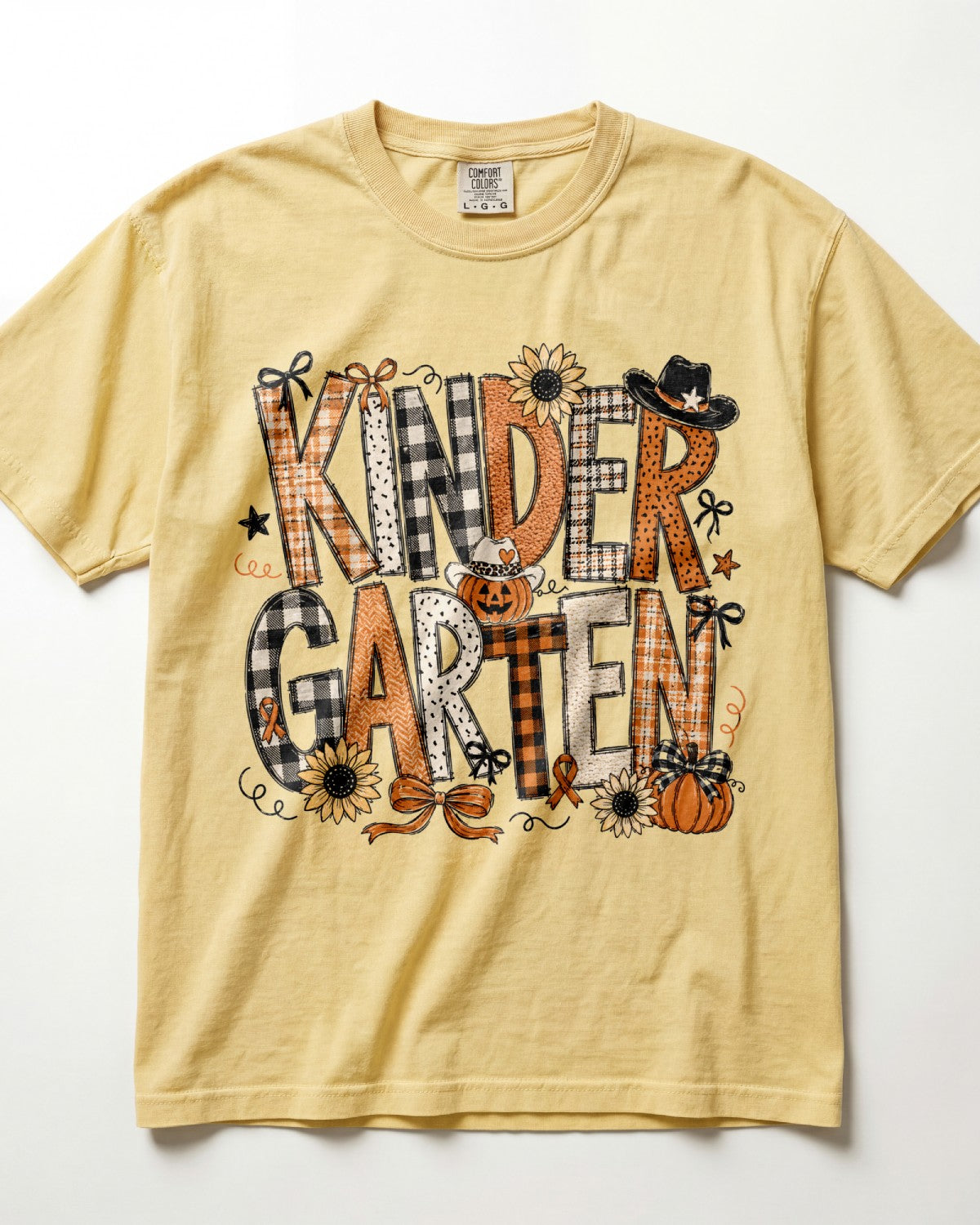 Cowboy Pumpkin Kindergarten Teacher Shirt