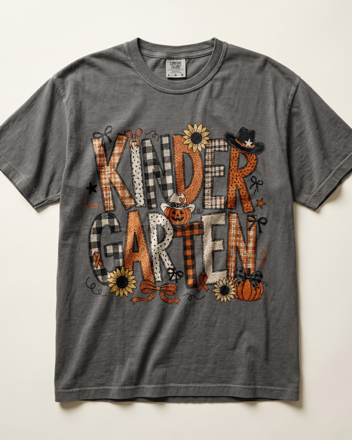 Cowboy Pumpkin Kindergarten Teacher Shirt