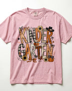 Cowboy Pumpkin Kindergarten Teacher Shirt