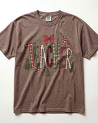 Plaid Christmas Teacher Kindergarten Teacher Shirt