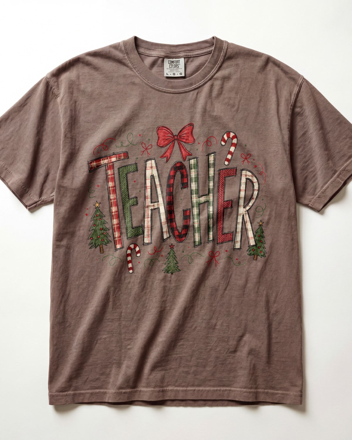 Plaid Christmas Teacher Kindergarten Teacher Shirt