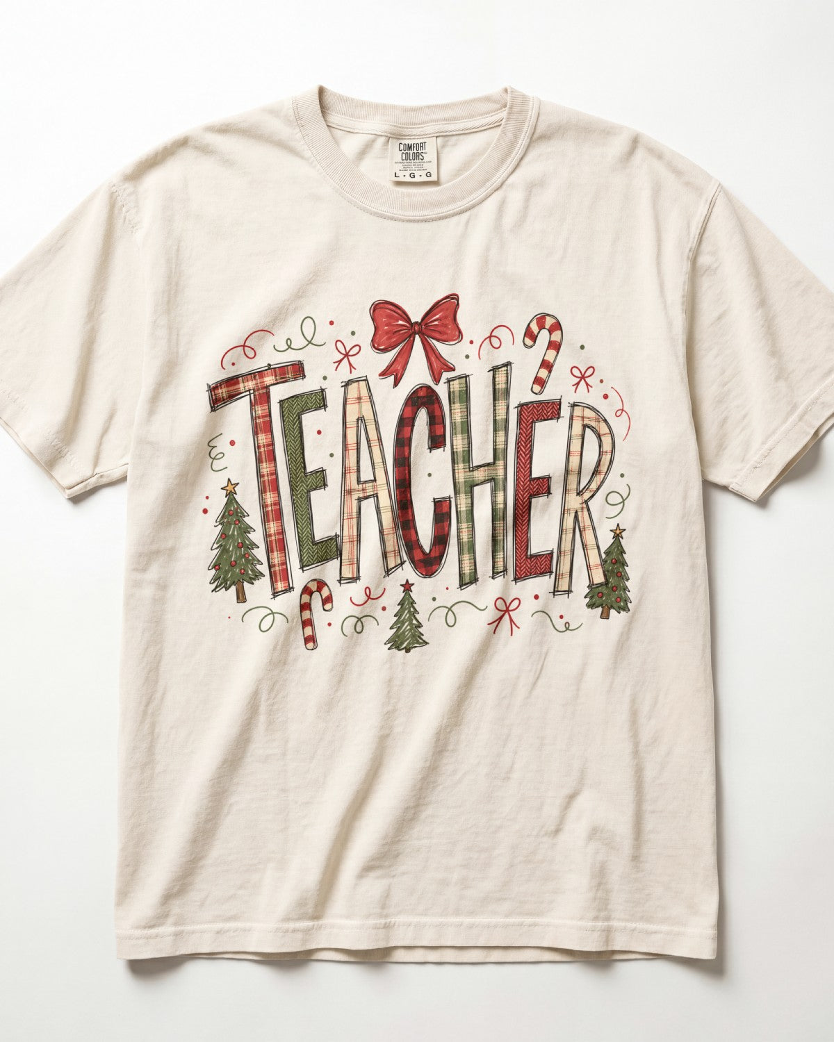 Plaid Christmas Teacher Kindergarten Teacher Shirt