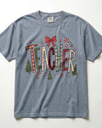 Plaid Christmas Teacher Kindergarten Teacher Shirt
