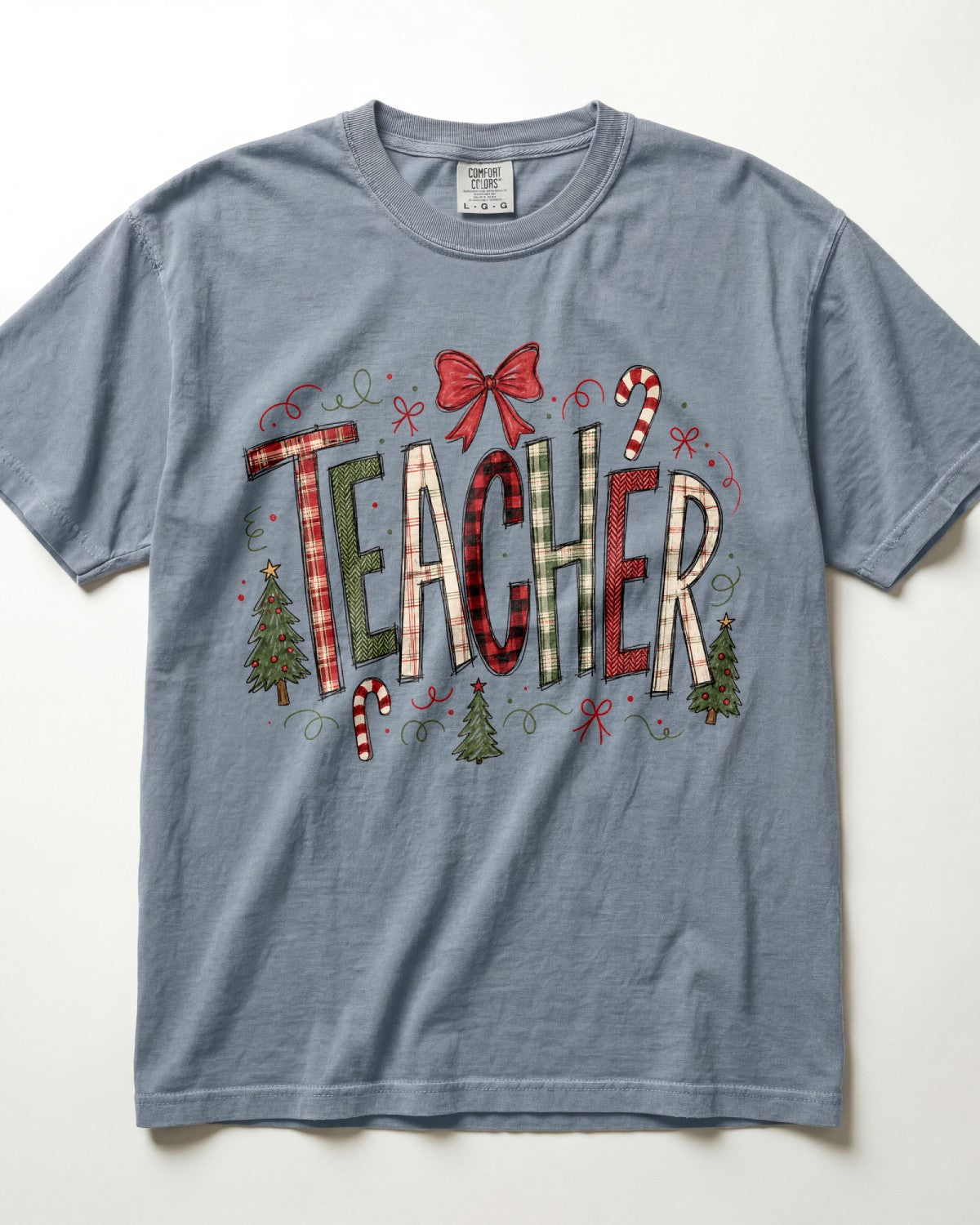 Plaid Christmas Teacher Kindergarten Teacher Shirt