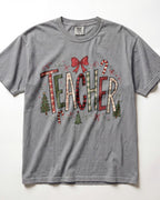 Plaid Christmas Teacher Kindergarten Teacher Shirt