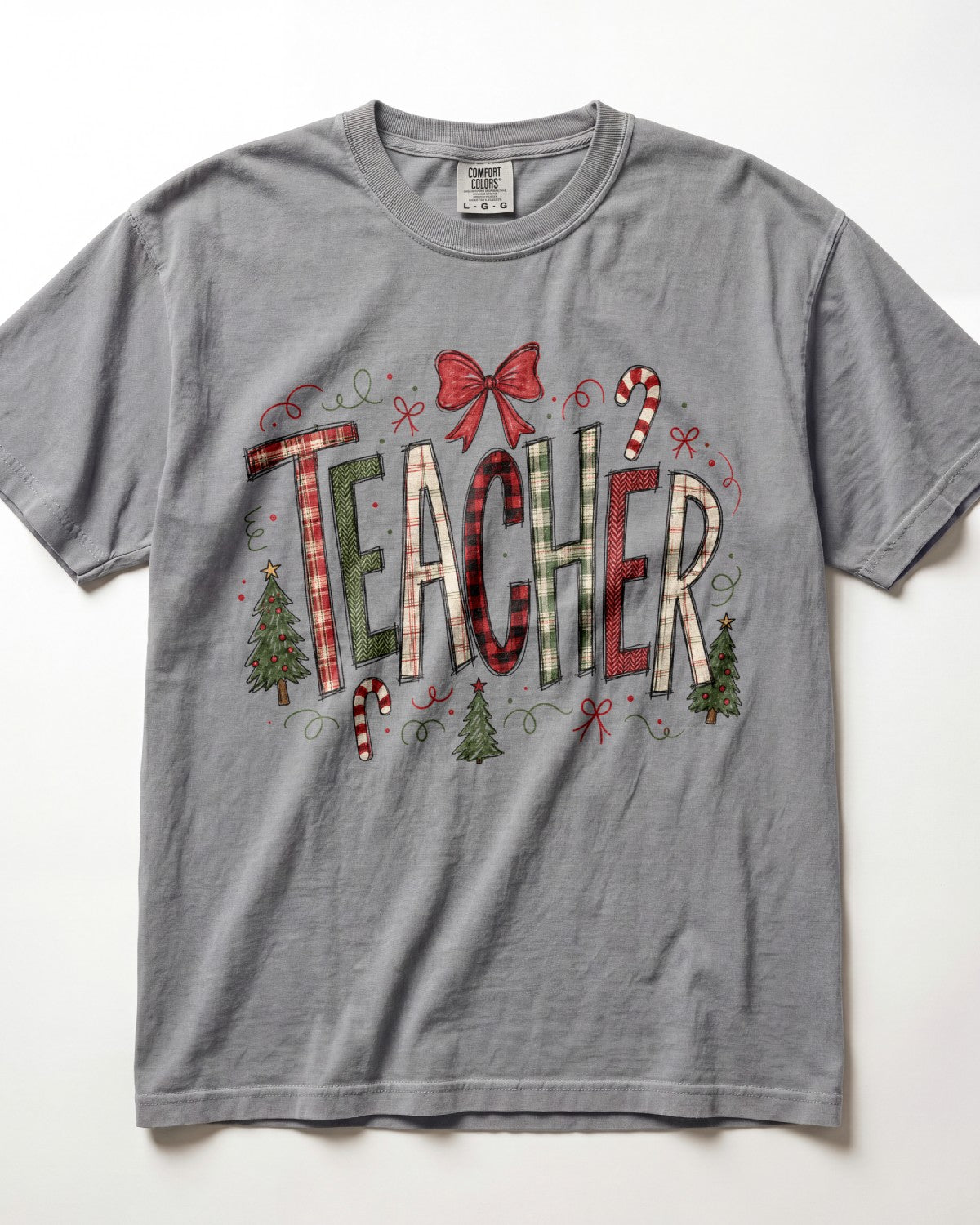 Plaid Christmas Teacher Kindergarten Teacher Shirt
