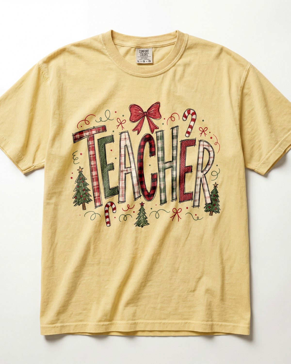 Plaid Christmas Teacher Kindergarten Teacher Shirt