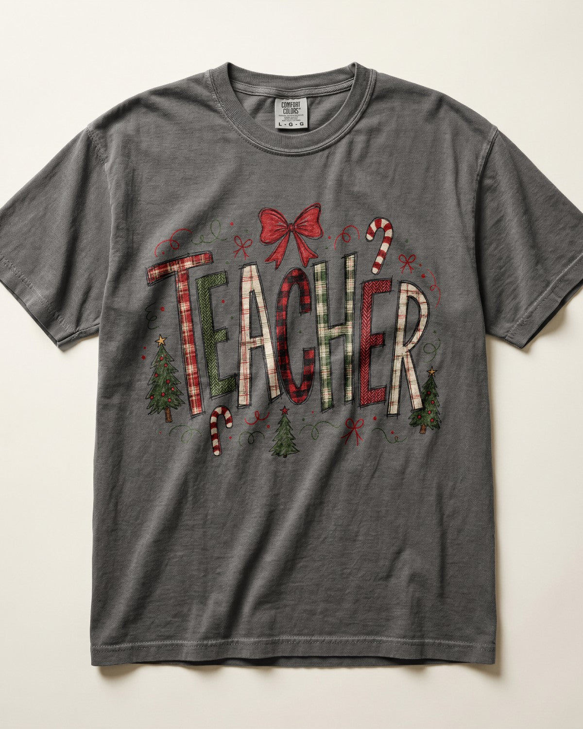 Plaid Christmas Teacher Kindergarten Teacher Shirt