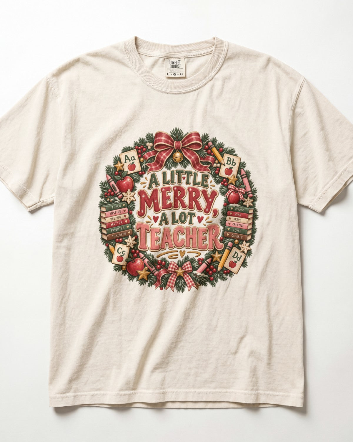 A Little Merry A Lot Of Teacher Kindergarten Teacher Shirt