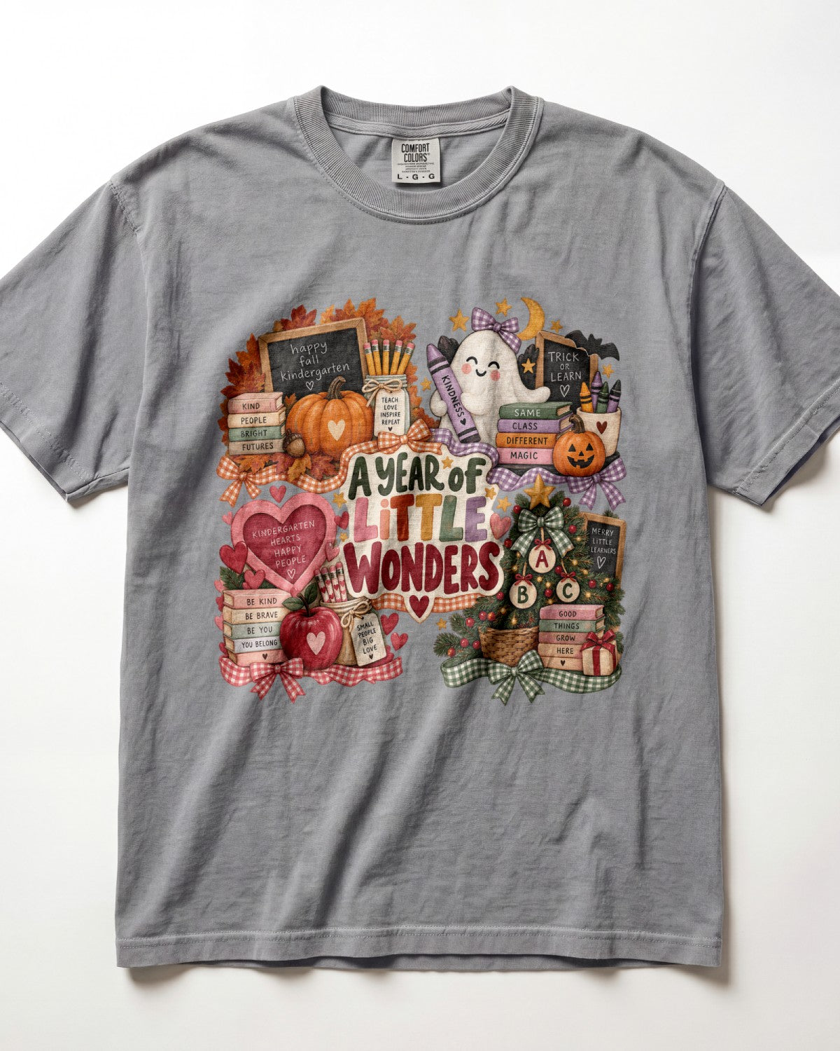 A Year Of Little Wonders Kindergarten Teacher Shirt
