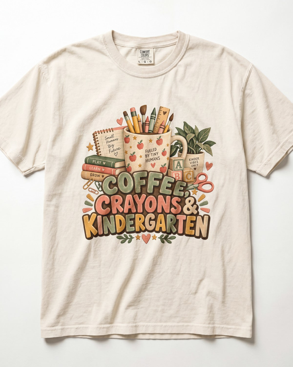 Coffee Crayons And Kindergarten Kindergarten Teacher Shirt