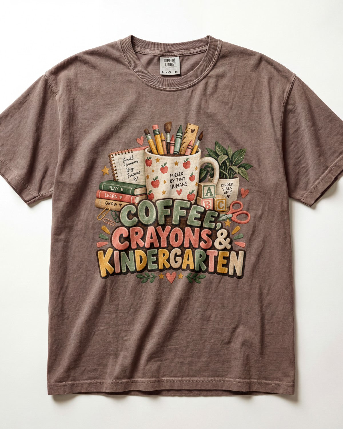 Coffee Crayons And Kindergarten Kindergarten Teacher Shirt
