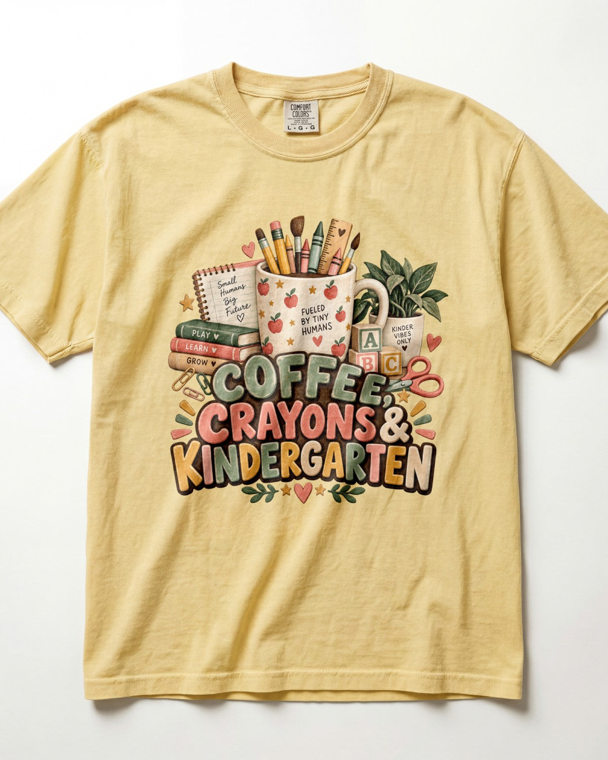 Coffee Crayons And Kindergarten Kindergarten Teacher Shirt