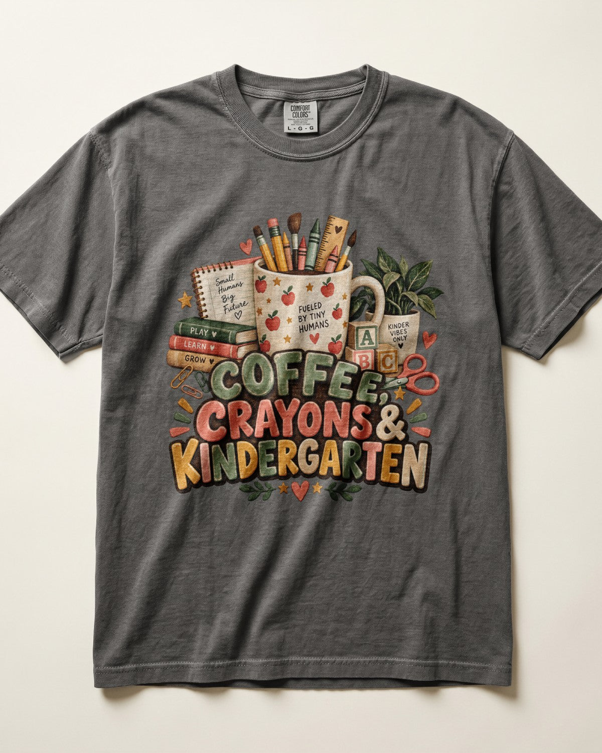 Coffee Crayons And Kindergarten Kindergarten Teacher Shirt