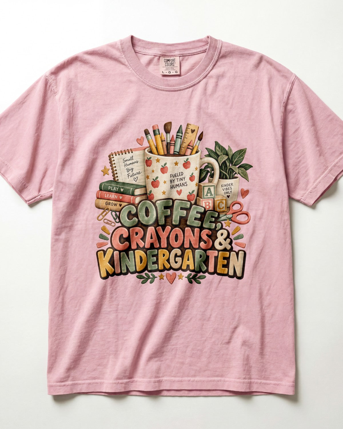 Coffee Crayons And Kindergarten Kindergarten Teacher Shirt