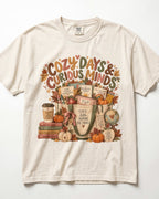 Cozy Days And Curious Minds Kindergarten Teacher Shirt