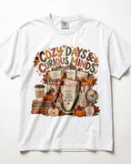Cozy Days And Curious Minds Kindergarten Teacher Shirt