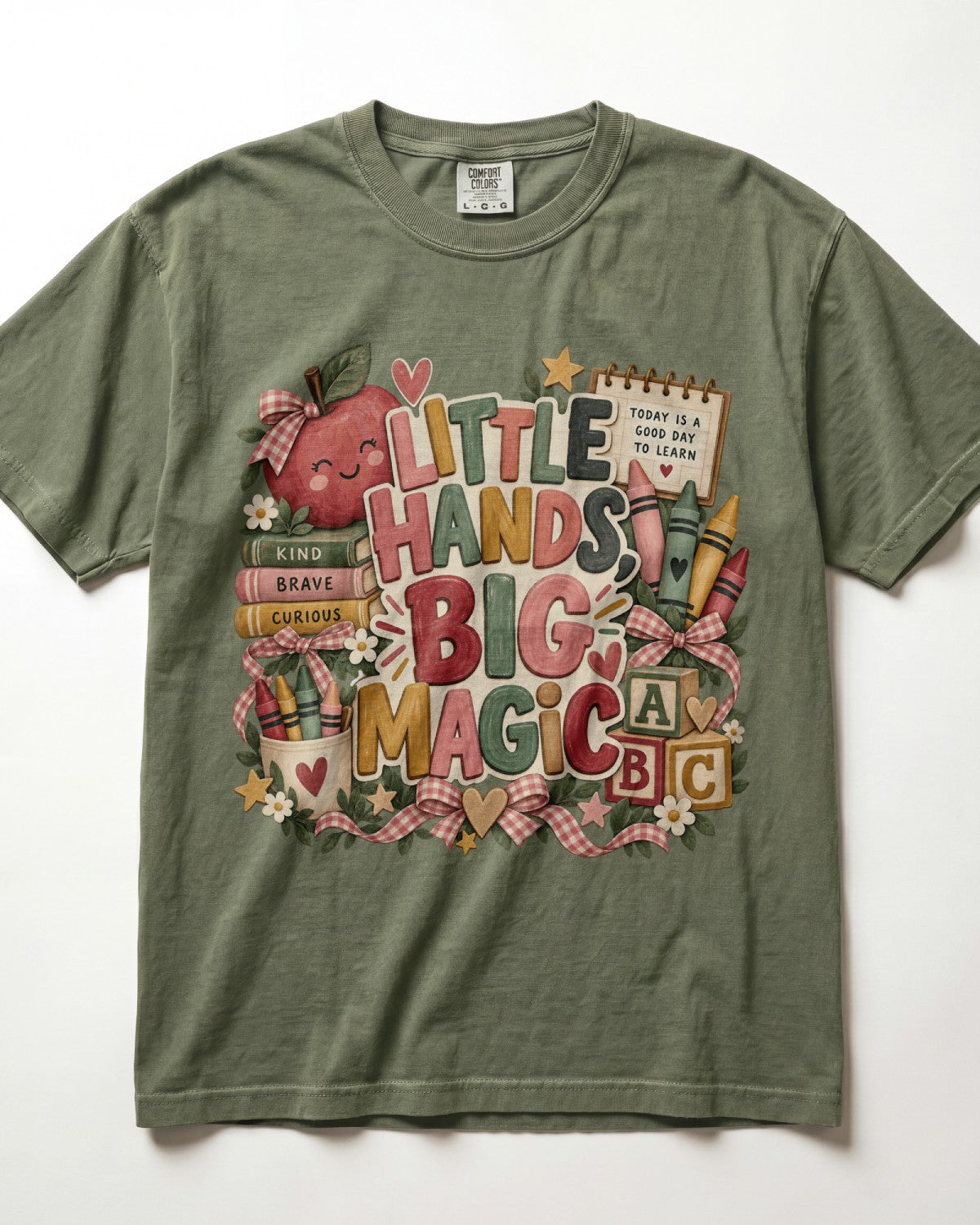 Little Hands Big Magic Kindergarten Teacher Shirt
