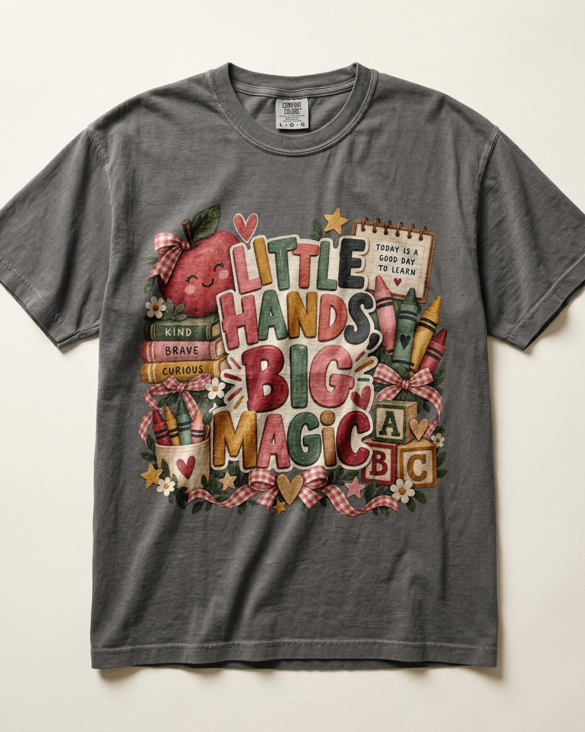Little Hands Big Magic Kindergarten Teacher Shirt