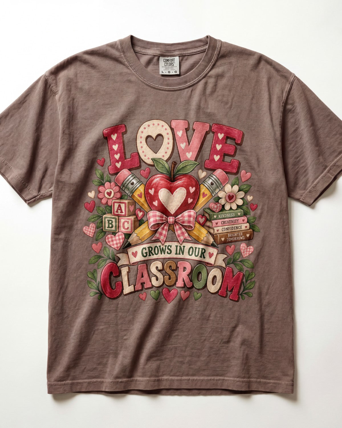 Love Grows In Our Classroom Kindergarten Teacher Shirt