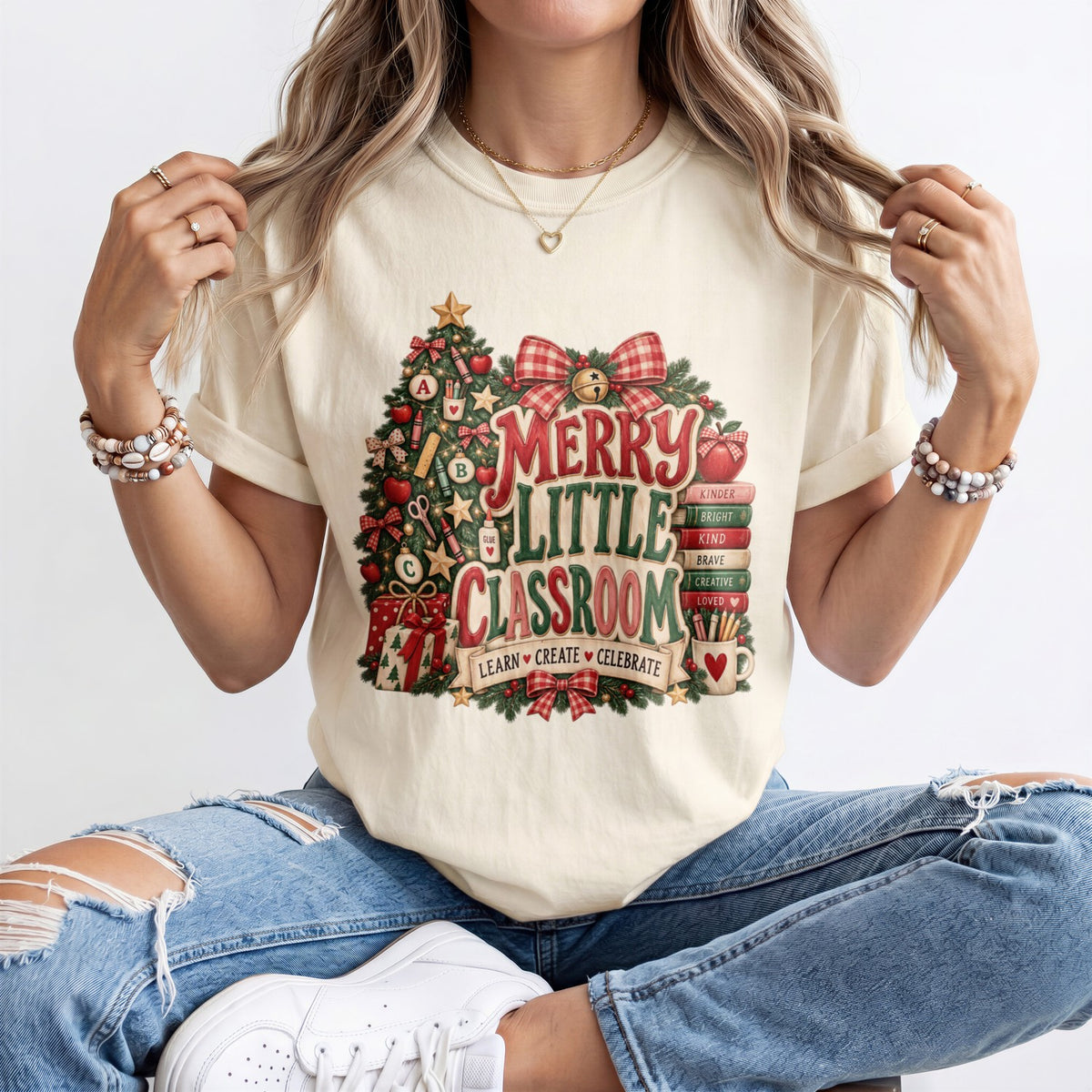 Merry Little Classroom Kindergarten Teacher Shirt