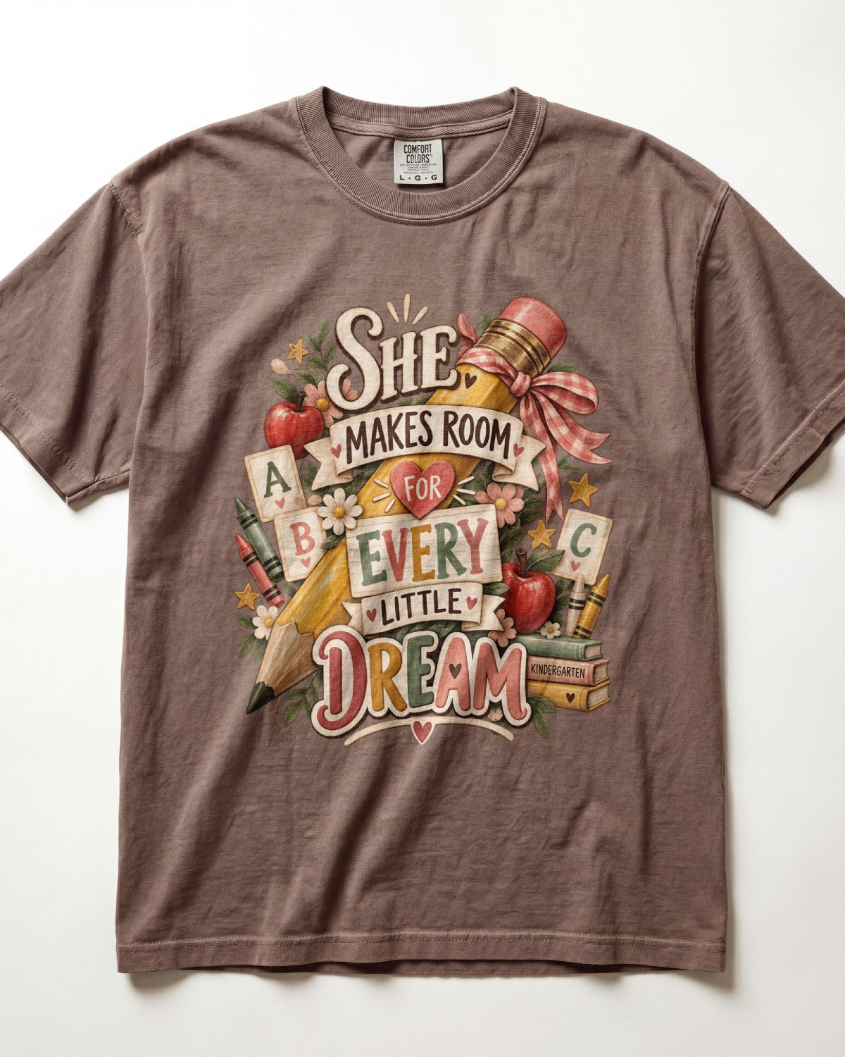 She Makes Room For Every Little Dream Kindergarten Teacher Shirt