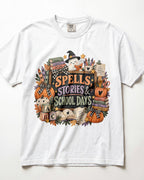 Spells Stories And School Days Kindergarten Teacher Shirt