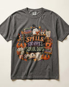 Spells Stories And School Days Kindergarten Teacher Shirt