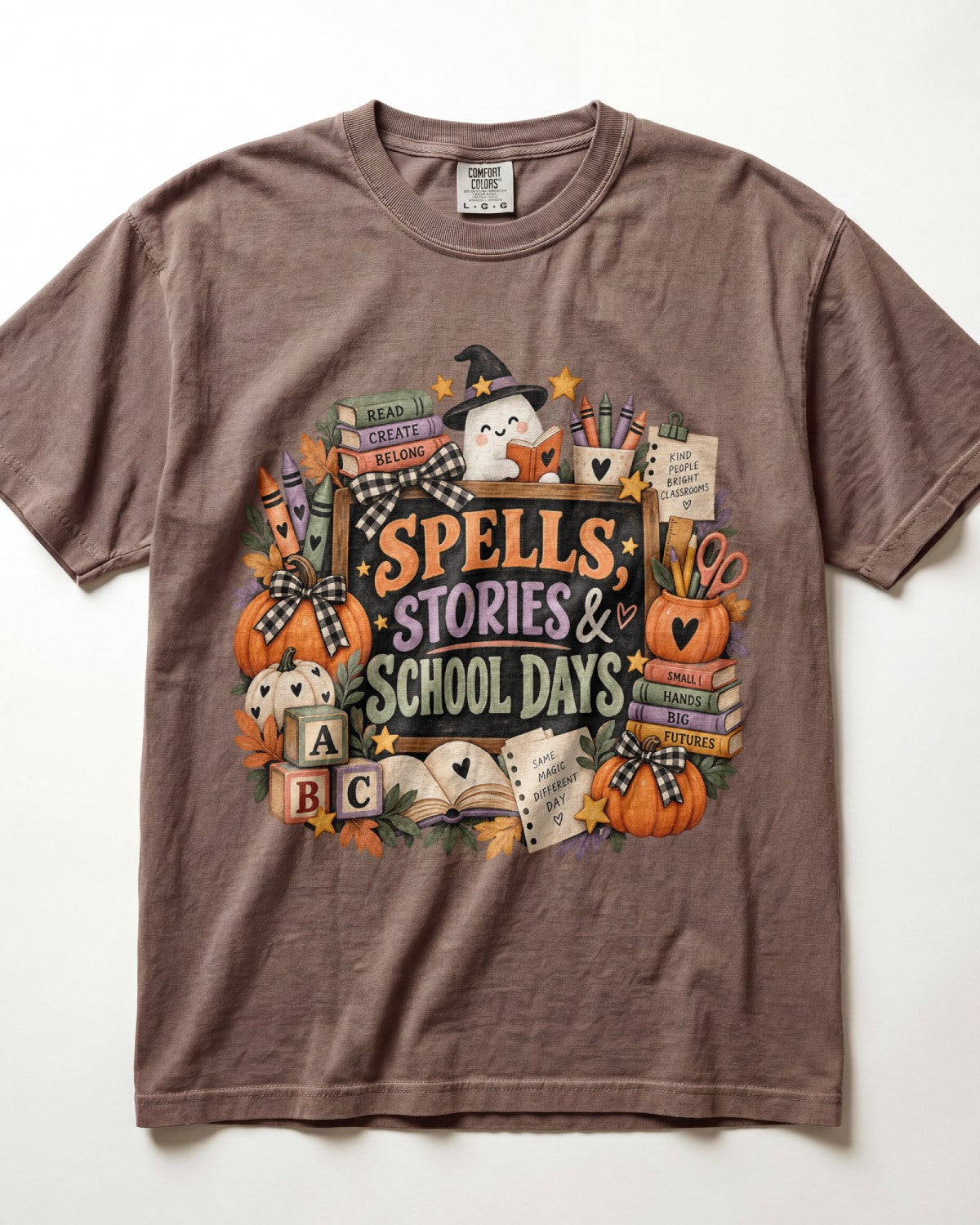 Spells Stories And School Days Kindergarten Teacher Shirt