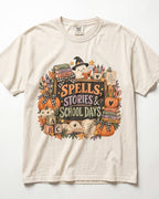Spells Stories And School Days Kindergarten Teacher Shirt