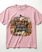 Spells Stories And School Days Kindergarten Teacher Shirt