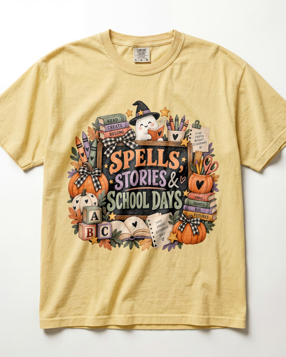 Spells Stories And School Days Kindergarten Teacher Shirt