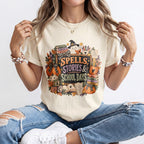 Spells Stories And School Days Kindergarten Teacher Shirt