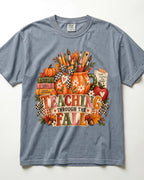 Teaching Through The Fall Kindergarten Teacher Shirt