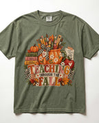 Teaching Through The Fall Kindergarten Teacher Shirt