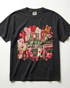 Teaching With A Whole Lotta Heart Kindergarten Teacher Shirt